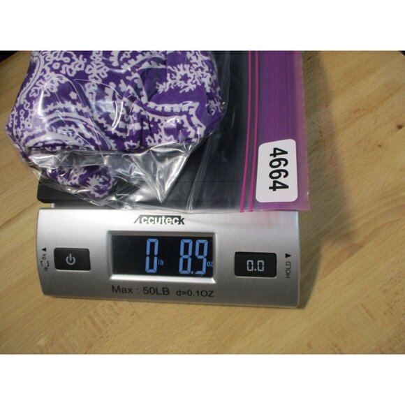 Chaps Womens 3X Purple & White Paisley V-Neck Short Sleeve Polyester Blend Top - Picture 7 of 7